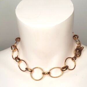 Patrizia Daliana Bronce Gold Plated 24k Chain Necklace --- 2 Available ---